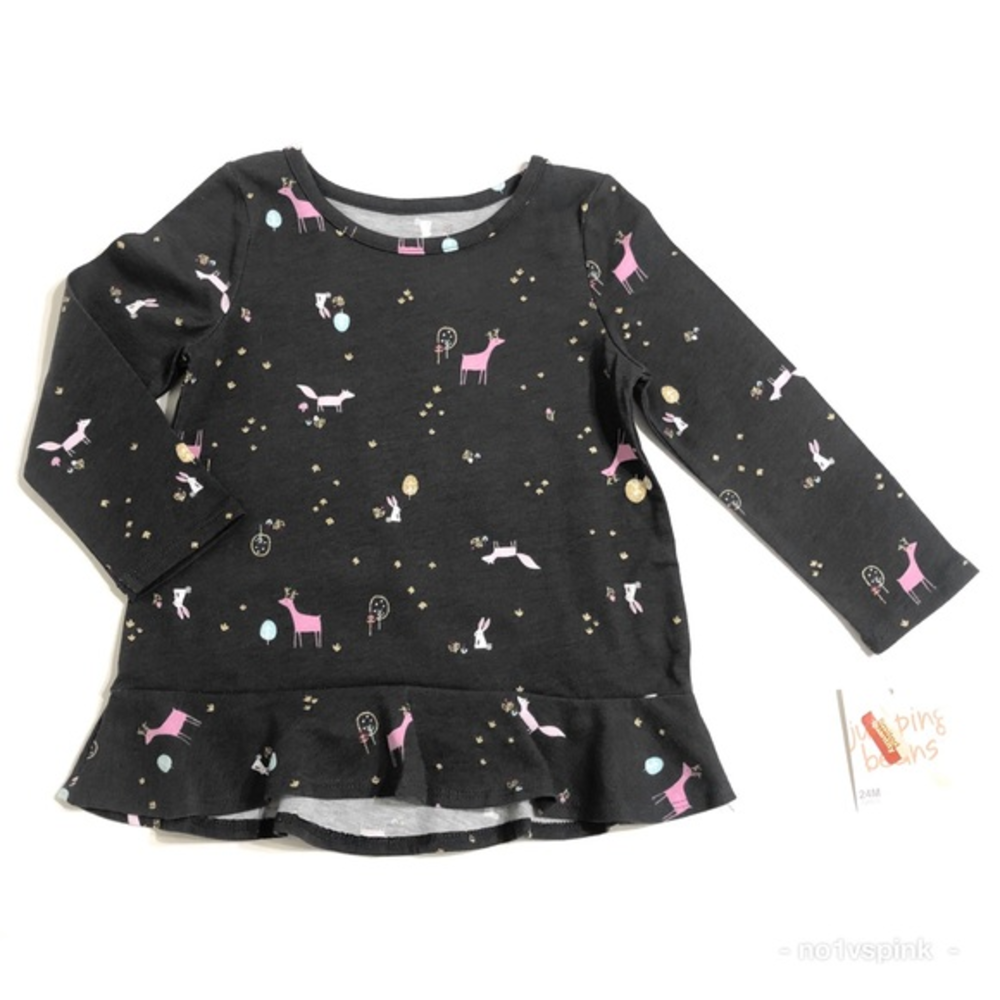 Jumping Beans Long Sleeve Graphic T-shirt Top NWT